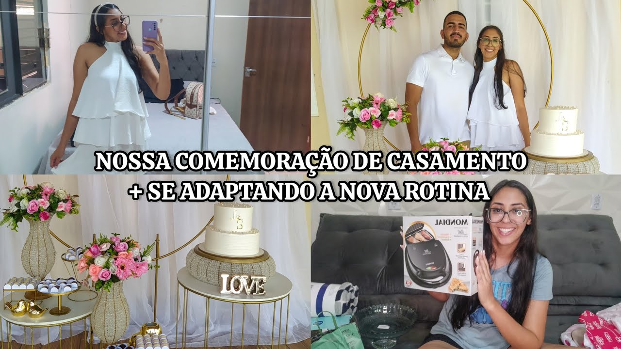 NOSSA COMEMORAÇÃO DE CASAMENTO 🤍 | Abrindo presentes, vlog...