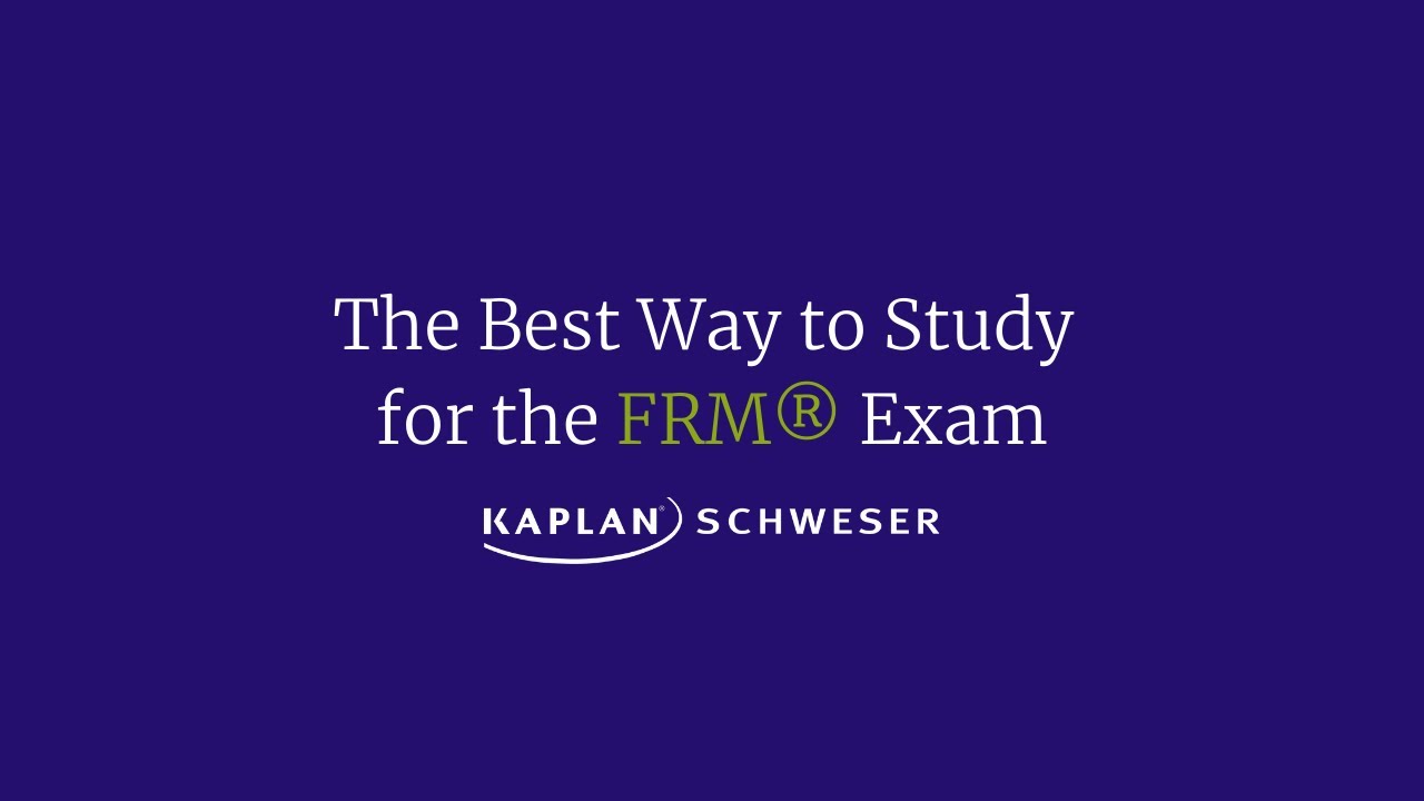 The Best Way to Study for the FRM&reg; Exam