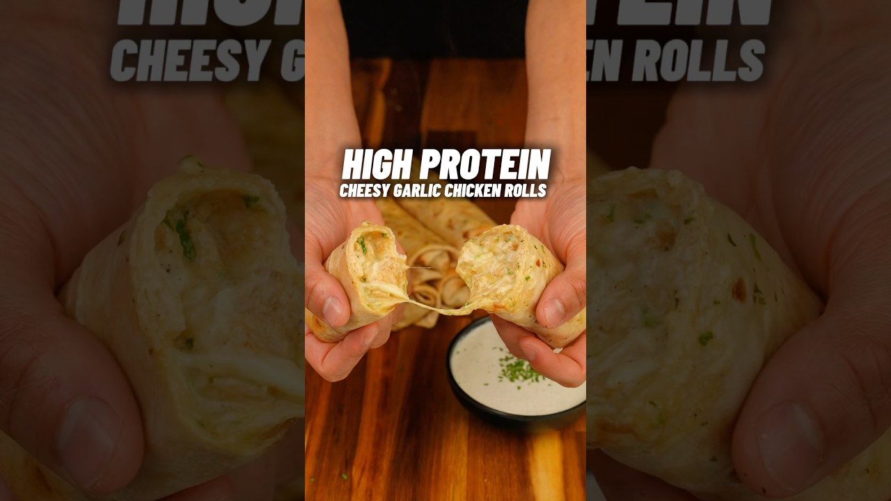 MEAL PREP High Protein Cheesy Garlic Chicken Rolls!🔥🧀🍗 37g Protein, ONLY 335 calories!