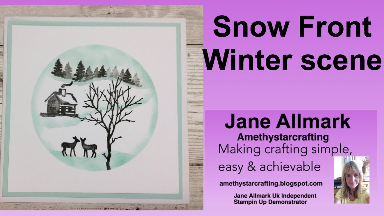 Snow Front Winter Scene #simplestamping using  just 2 colours of  ink pads