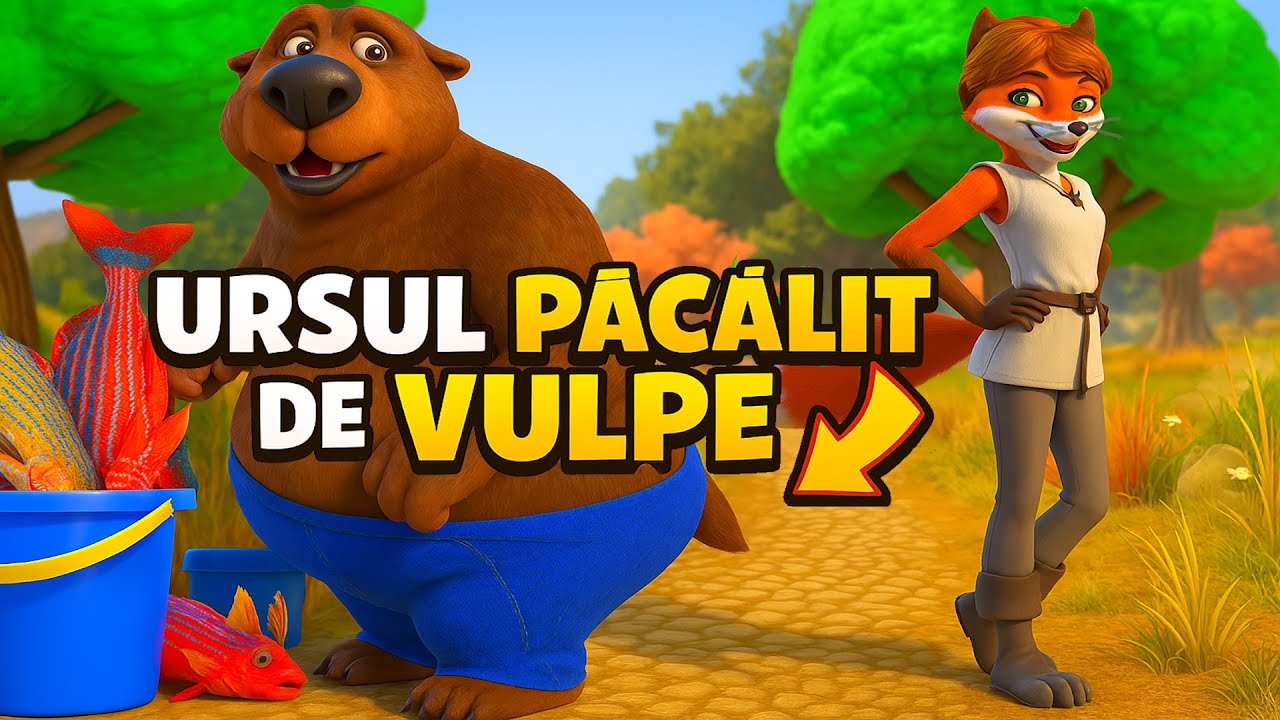 Ursul Pacalit de Vulpe 🦊Povesti pentru Copii in Romana 🐻 Povesti Animate