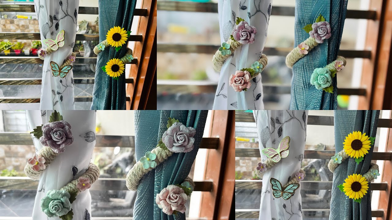 DIY Easy and Quick Curtain Holder | DIY Curtain Tie Backs #diy #homedecor #curtains #handmade #viral
