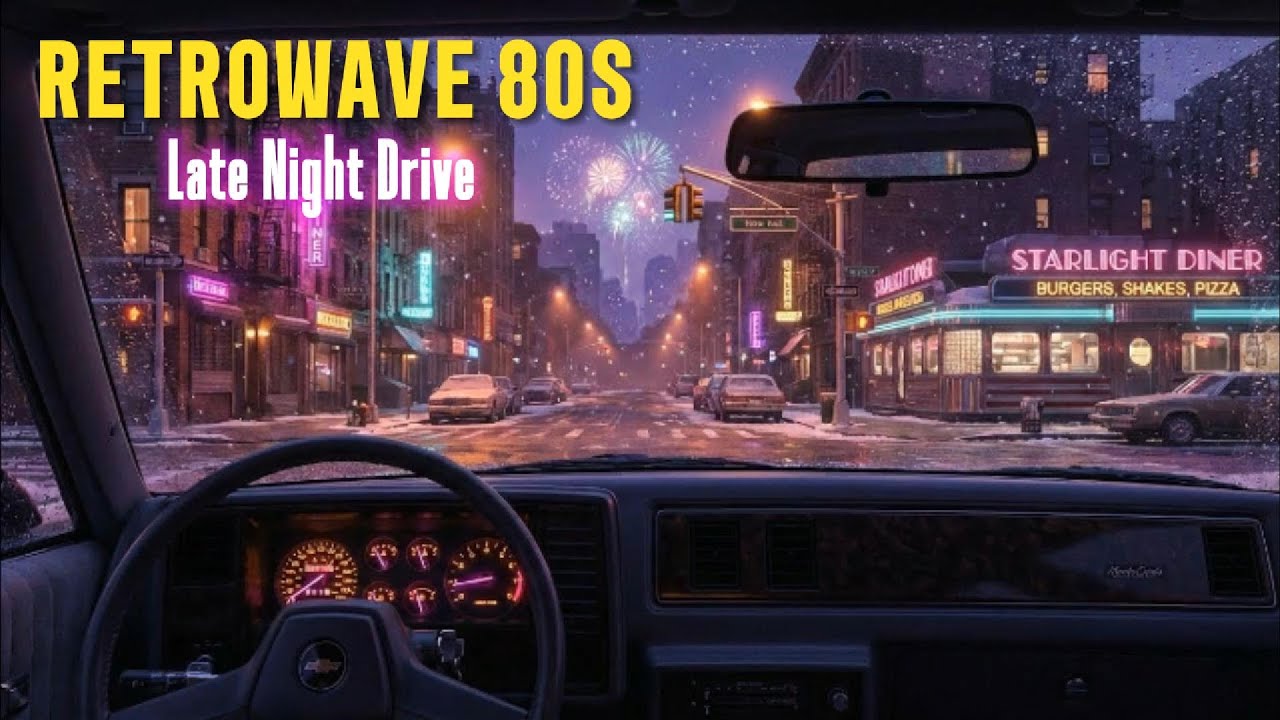 Synthwave Night Drive • Starlight Diner Street 1988 • 80s Retro Music