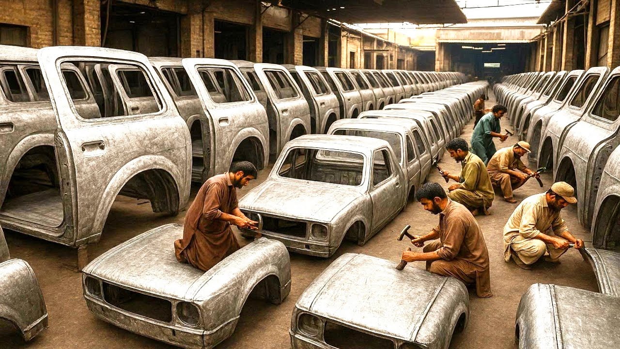 ورشة في باكستان تصنع هياكل السيارات يدويًا بطريقة مذهلة ستصدمك