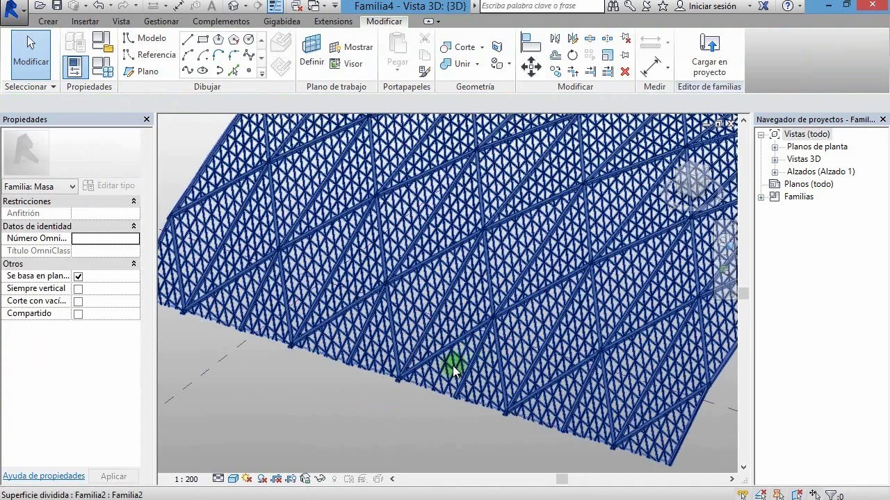REVIT. Anidar familias en masas.