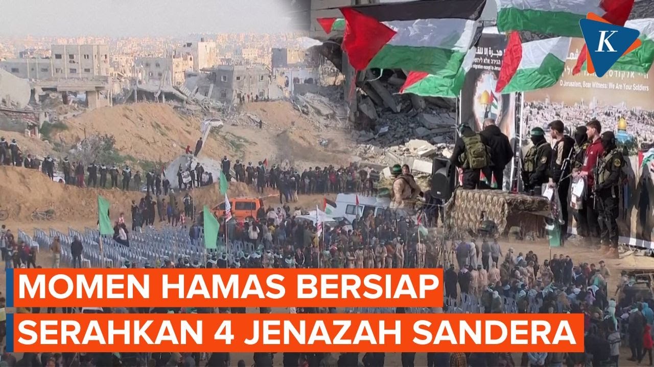 Suasana Jelang Penyerahan 4 Jenazah Sandera Israel oleh Hamas