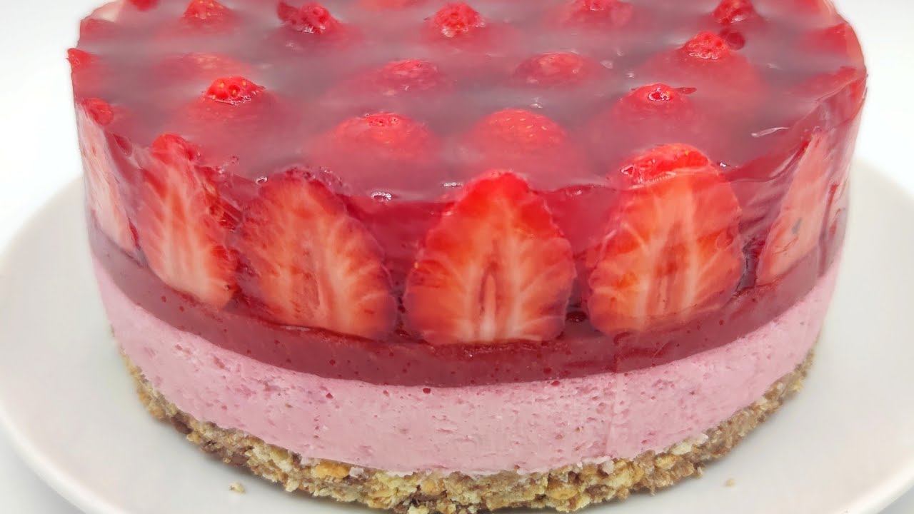 cheesecake alle fragole con aspic 3 D