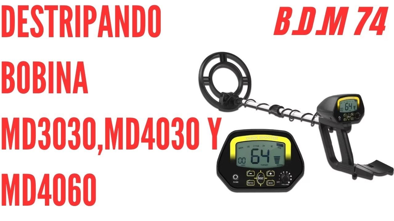 👉🔥Cómo es la configuración de la bobina de los detectores de metal MD3030, MD4030 y MD4060🔥