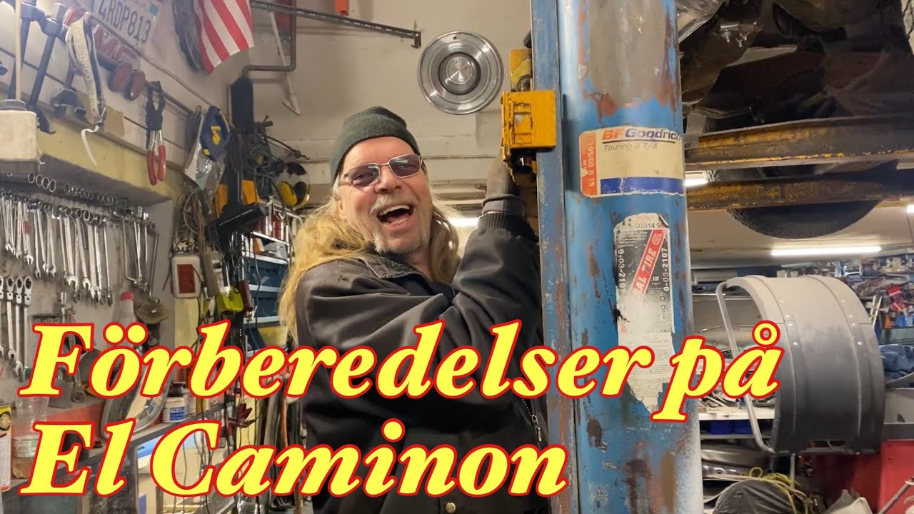 Förberedelser på El Caminon inför motor montering 
