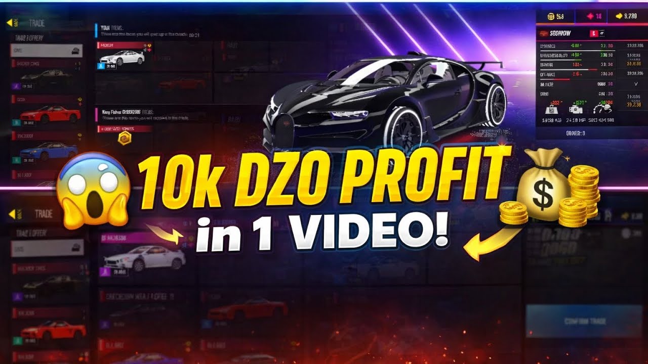 TRADE SERIES PT 34 💯💯💯10K DZO PROFIT IN 1 VIDEO 🎉🎉🤯 DRIVE ZONE ONLINE GAMEPLAY 🔥🔥#drivezoneonline