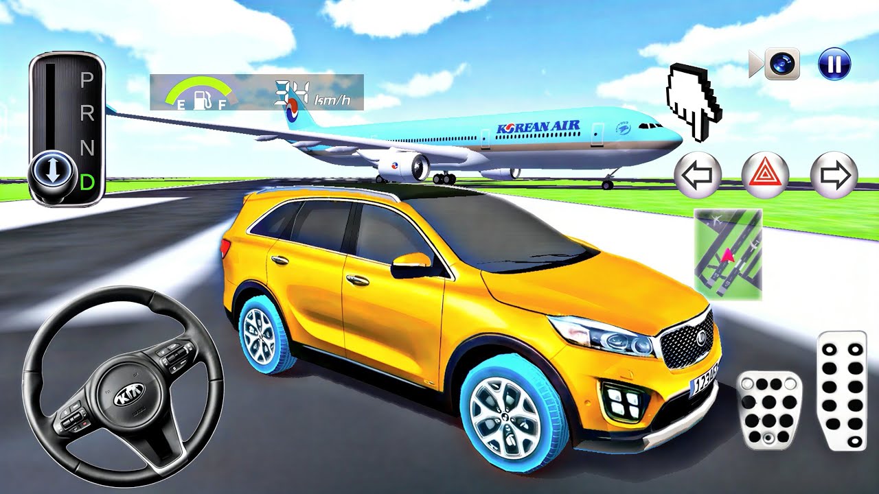 Golden Kia Sorento SUV Car City Driving || 3D Driving Class || Car Games