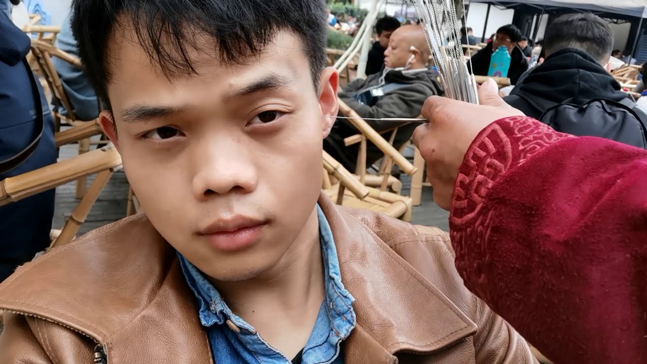 体验中国非遗采耳ASMR解压