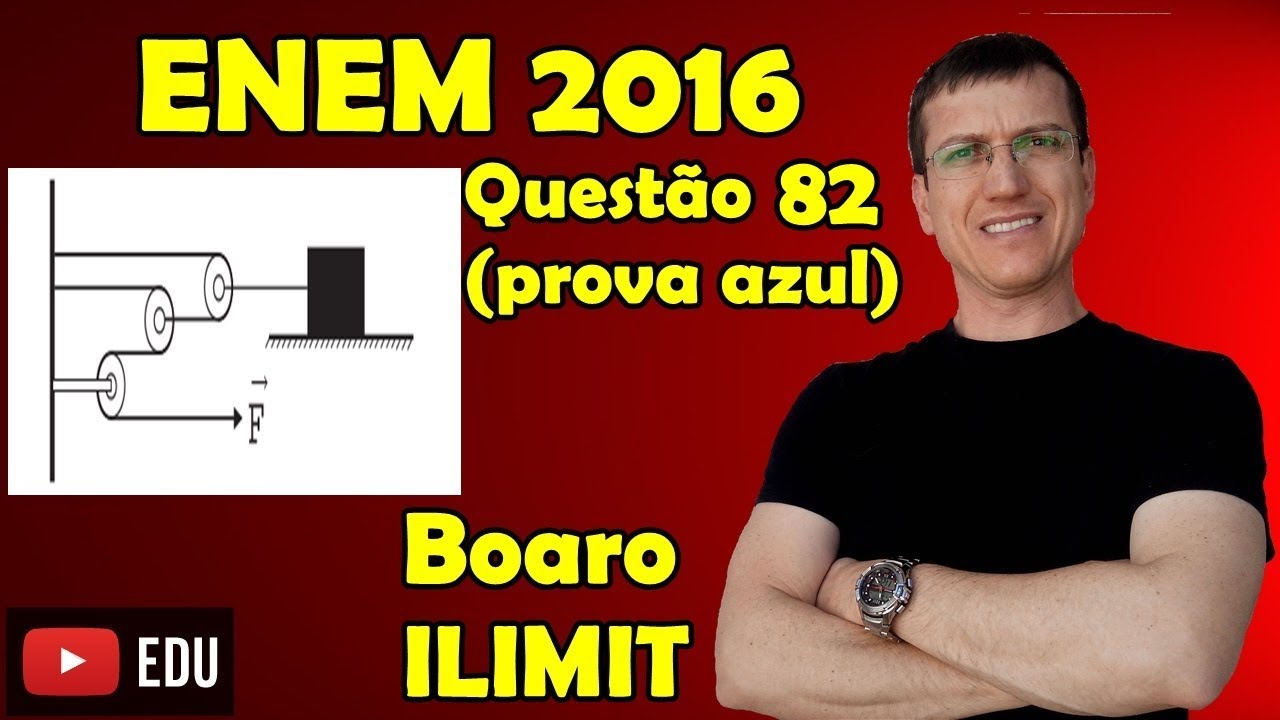 ENEM 2016 - QUESTÃO 82 - FÍSICA - PROVA AZUL - Prof  Boaro ILIMIT EDUCATION