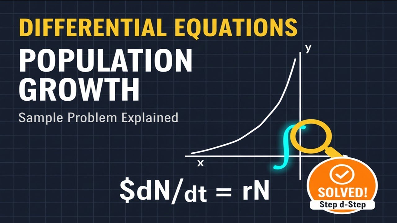 Solving Population Growth Problems Using Differential Equations | Sample Problem Explained