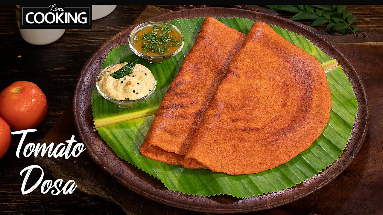 Tomato Dosa Recipe | Easy Breakfast Ideas | Crispy and Spicy Dosa Recipe | Quick Tiffin Recipes