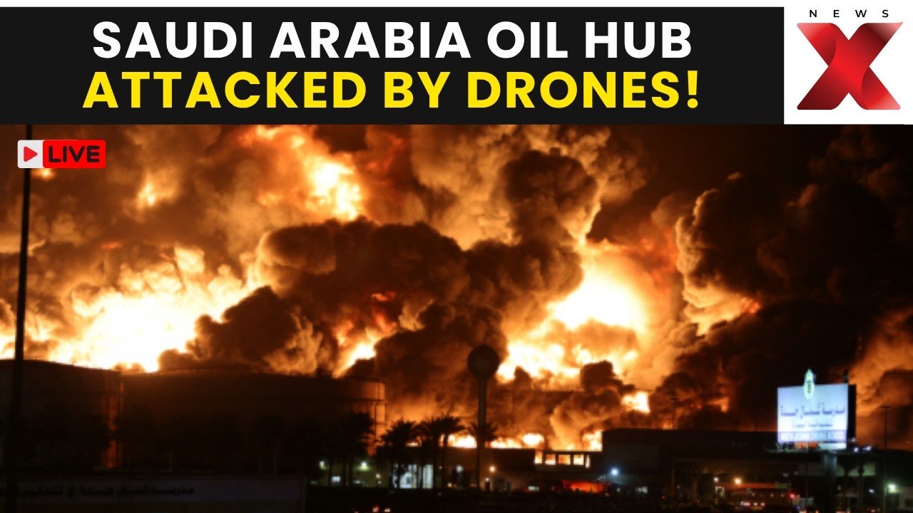 Saudi Arabia Oil Hub Attacked LIVE | Shocking Drone Threat Over Saudi Oilfields! | Live Visuals
