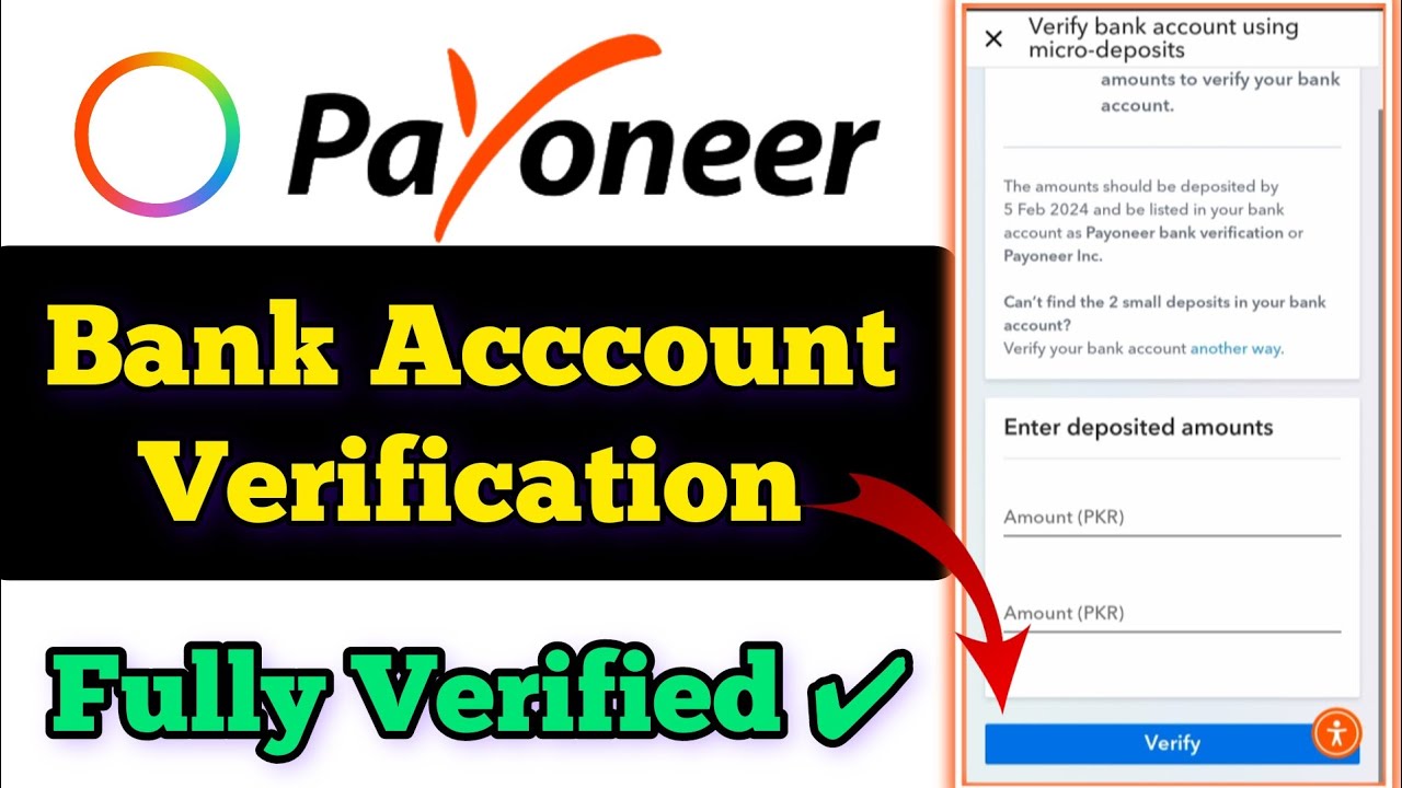 Verify Bank Account in Payoneer || Payoneer Micro Deposit || Bank Account Verification in Payoneer