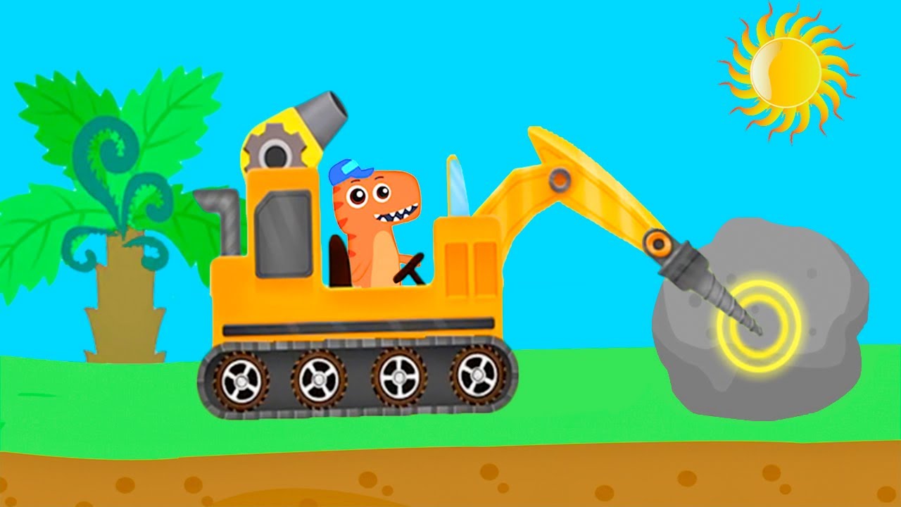Juego de Dinosaurios para Niños - Camión, Escavadora, Tractor - Juegos Android
