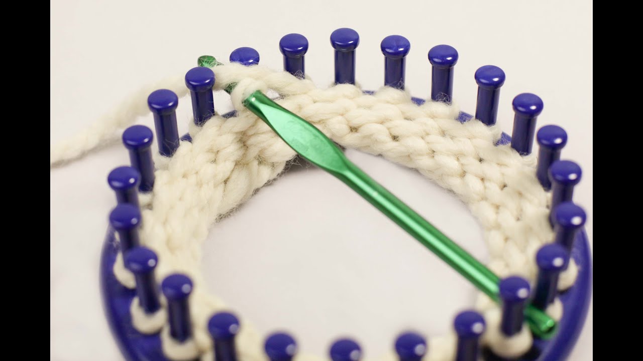 Loom Knitting:Chain 2 Bind Off/Double Crochet Bind-off