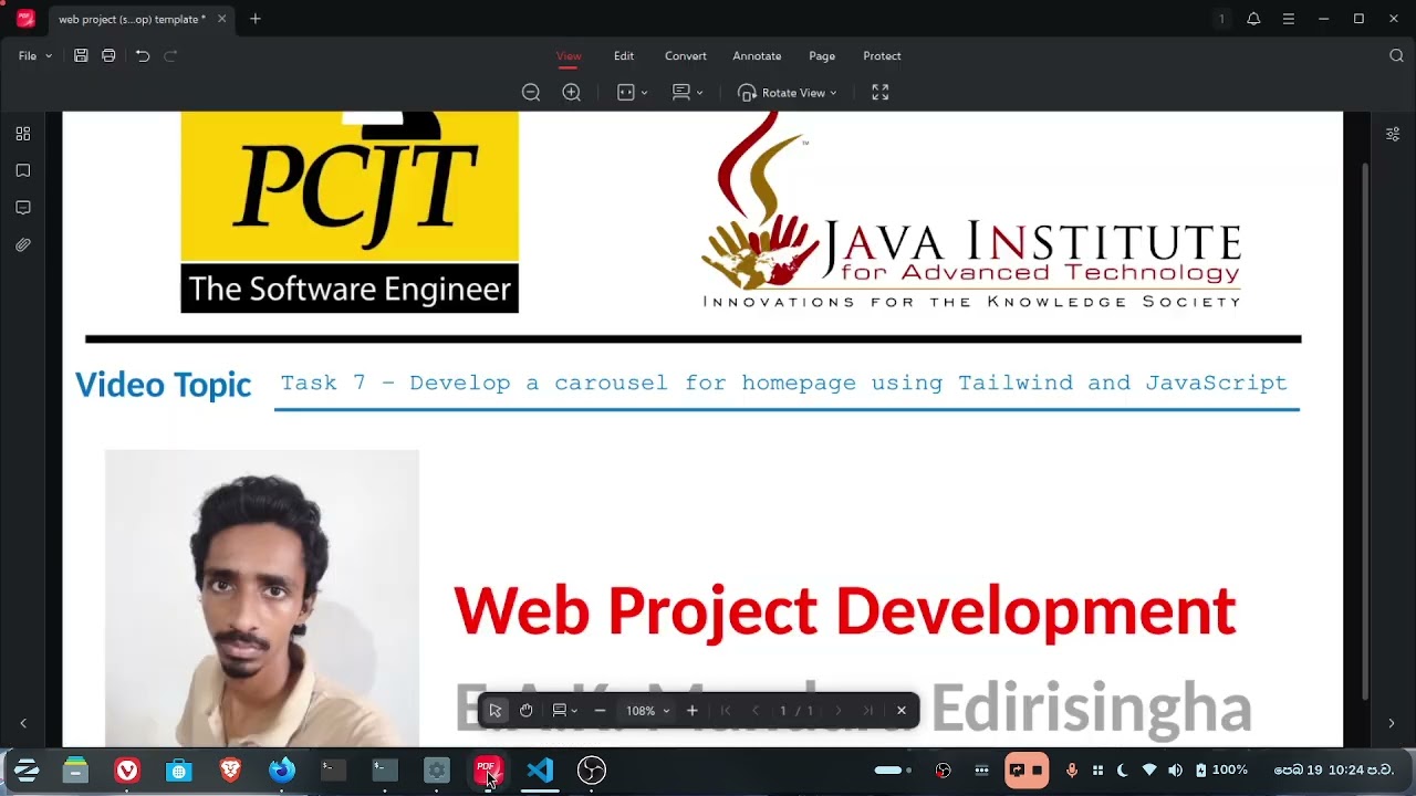 Task 07 - Develop a carousel for homepage using Tailwind CSS and JavaScript | Web Development