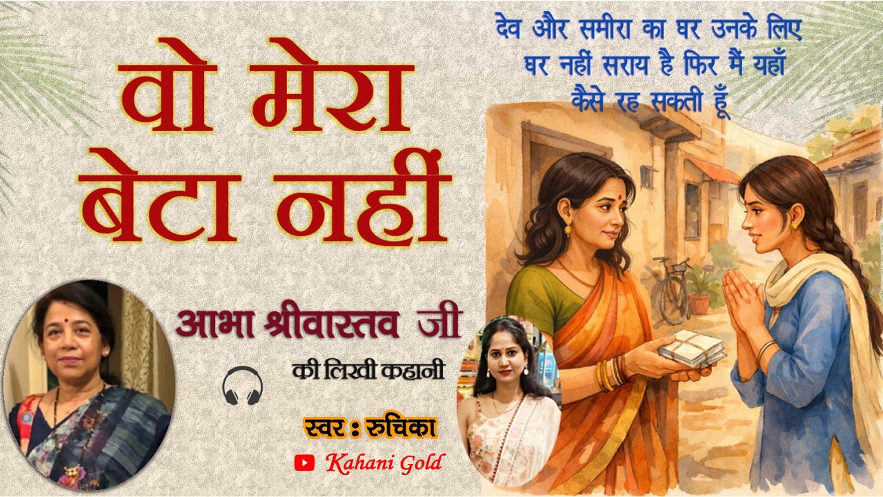 वो मेरा बेटा नहीं - आभा श्रीवास्तव || Abha Srivastav Story  || Abha Srivastav Kahaniyan @kahanigold