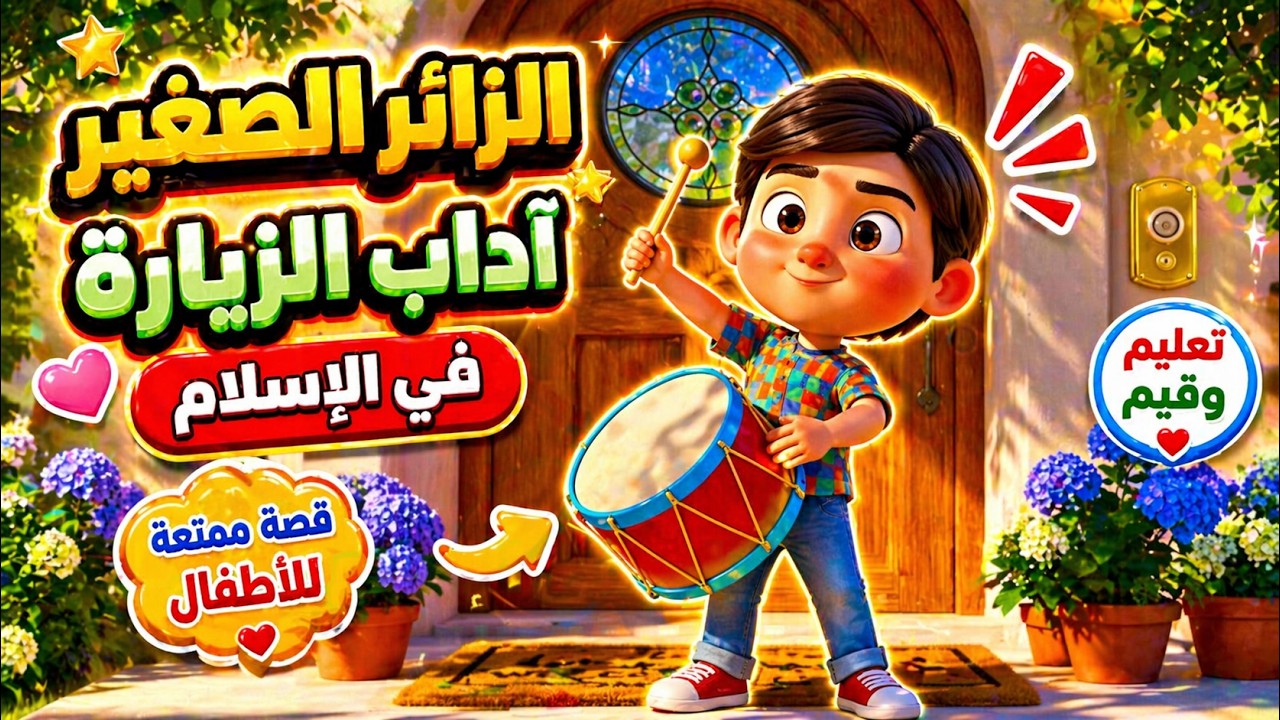 الزائر الصغير 🏠 قصة تعليمية ممتعة عن آداب الزيارة في الإسلام للأطفال | Pixar Style
