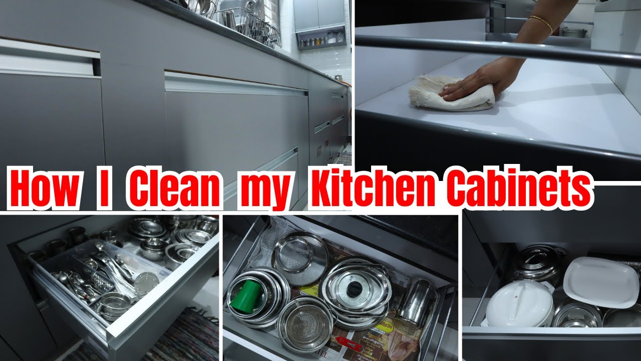 How I Clean & Maintain My  Kitchen cabinets | Modular Kitchen Cleaning Routine |   Deep Cleaning
