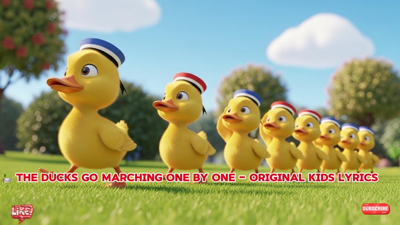The  Ducks go marching one  by one- Nursery Rhymes for kids