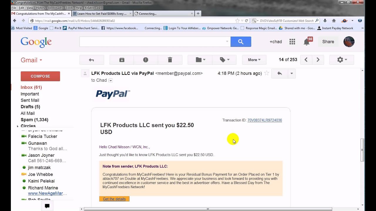 My Cash Freebies Paid Me With Total Funnel System