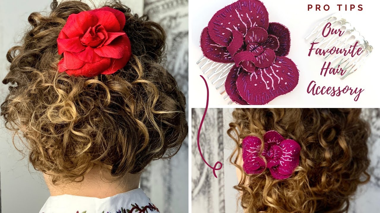 Applying the Hair Comb to your Silk Flower #shorts