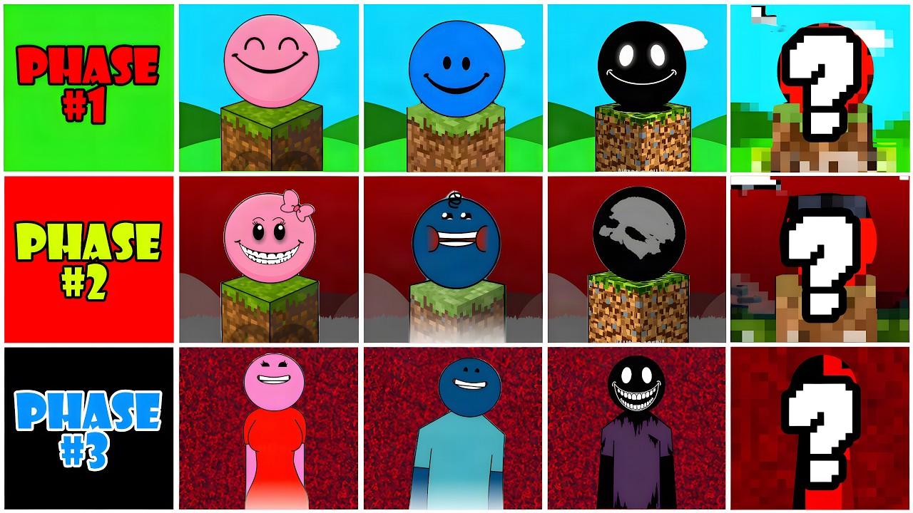 My Sprunki OC: All Lovity, Falsity, Demonity (from Minecraft) | Phase 1 to New Human Phase