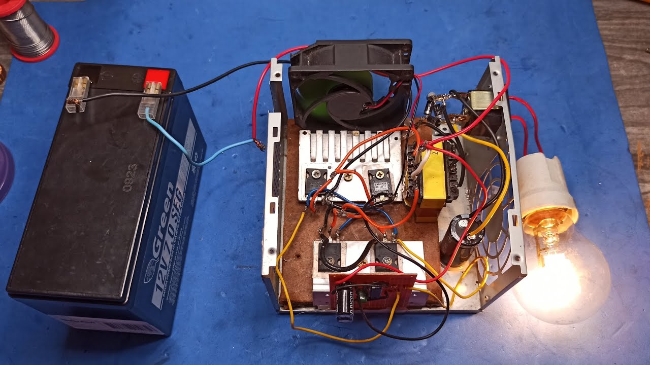 Faça um  Poderoso Inversor de 2000 Watts Caseiro com Trafo de Ferrite de TV