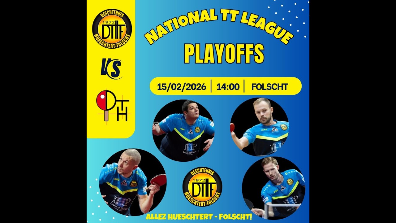 National TT League Play-Off DT Hueschtert-Folscht - DT Houwald Dësch 1