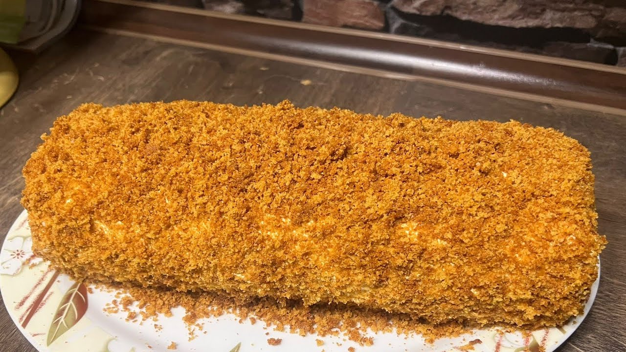 Шикарный медовый🐝 рулет со сметанным кремом,простой и вкусный рецепт