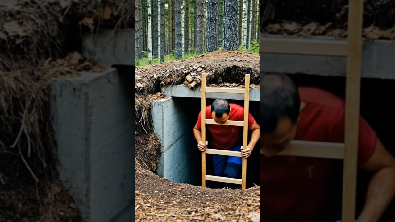 He Disappeared Underground to Build a Secret Concrete Shelter | Silent Survival ASMRHidden