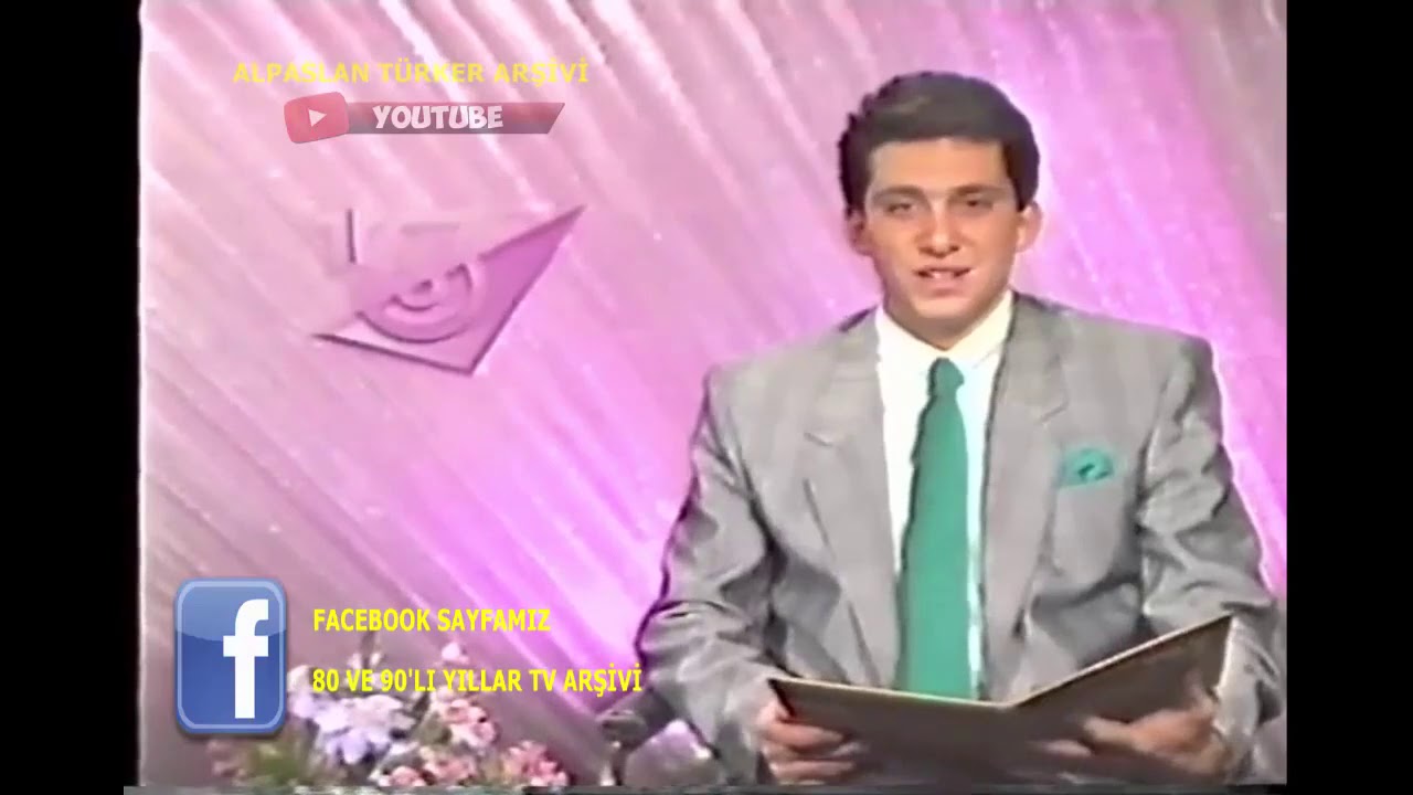 Заставка, диктор и конец эфира (TRT TV3 Турция,19.10.1989)