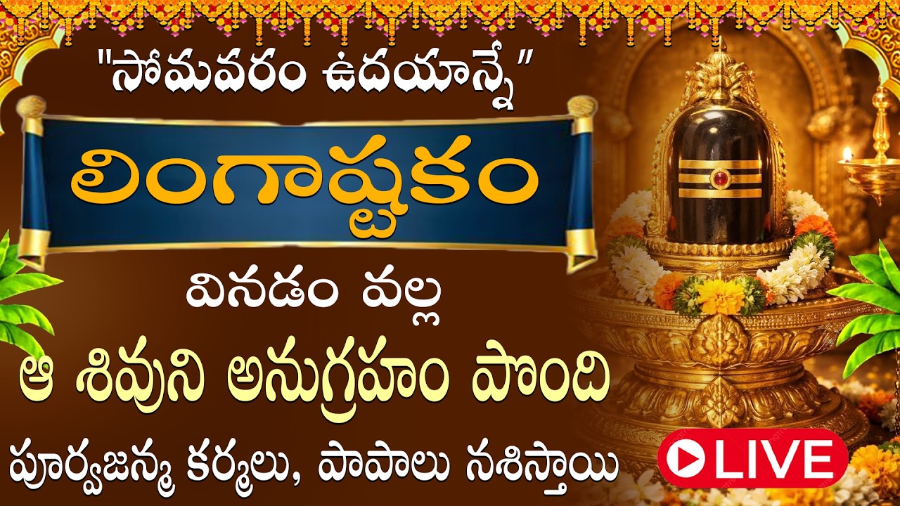 సోమవారం ఉదయం లింగాష్టకం వినడం వల్ల పూర్వజన్మ కర్మలు, పాపాలు నశించి పుణ్యఫలం లభిస్తుంది / LINGASTAKAM