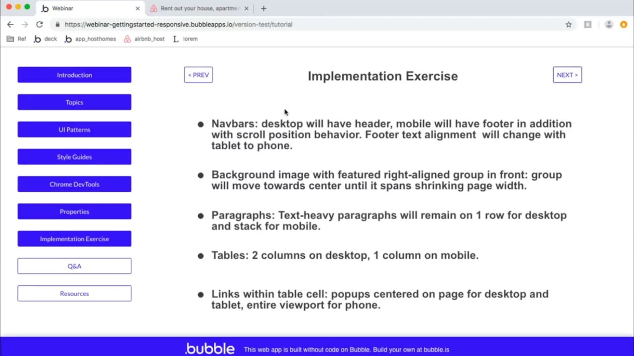 Bubble Webinar 3 - Responsive Design