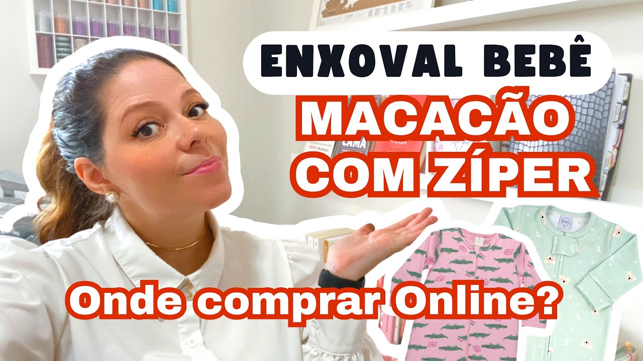 MACACÃO BEBÊ COM ZÍPER - Onde comprar online? #enxovaldebebe #enxovaldobebê #comprinhas