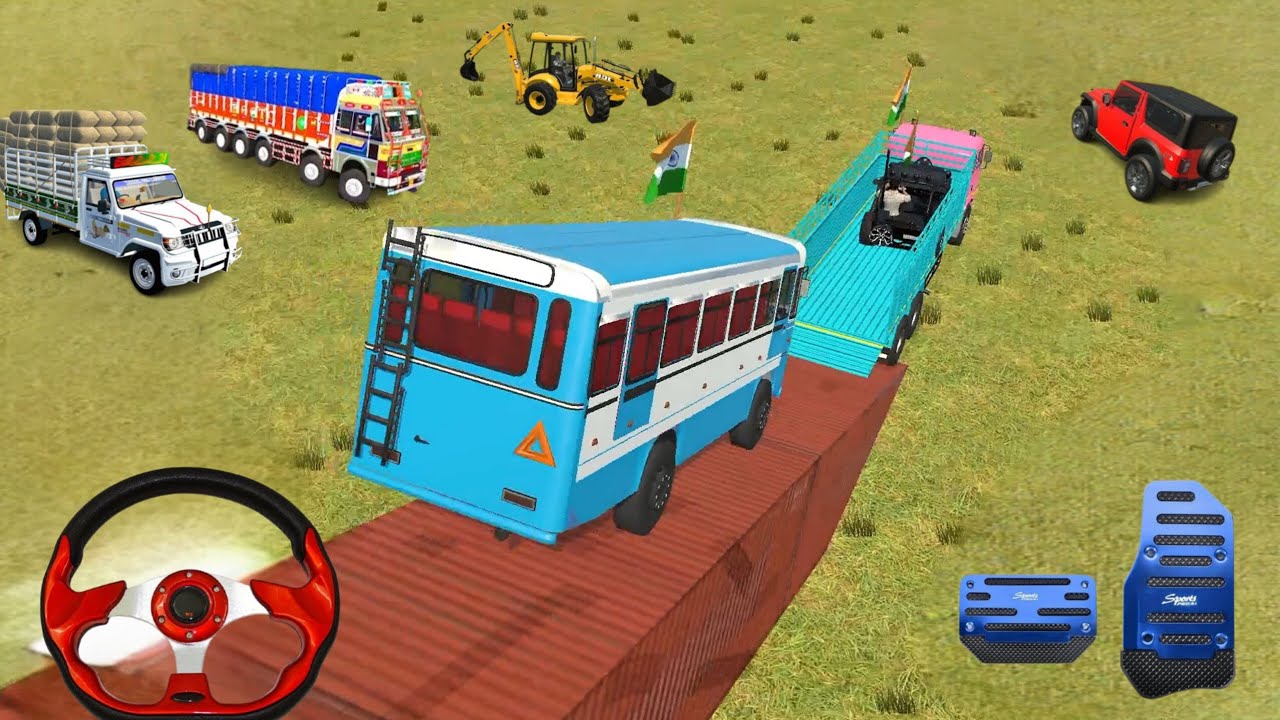 Jeep + Bus Dono Truck Me Load 😲 | Extreme Loading Challenge 🛻🏎️😎 #gaming #games #viral #gameplay 