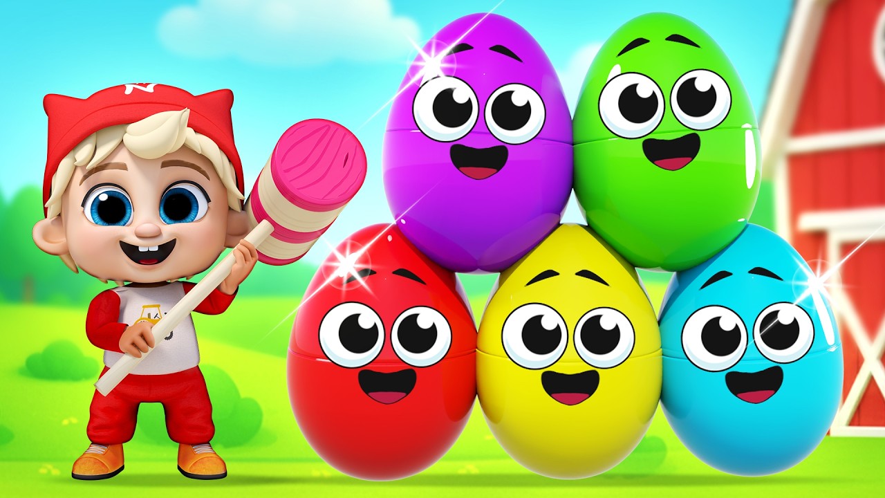 Aprende los colores con cinco pequeños huevos sorpresa | Canciones Para Niños