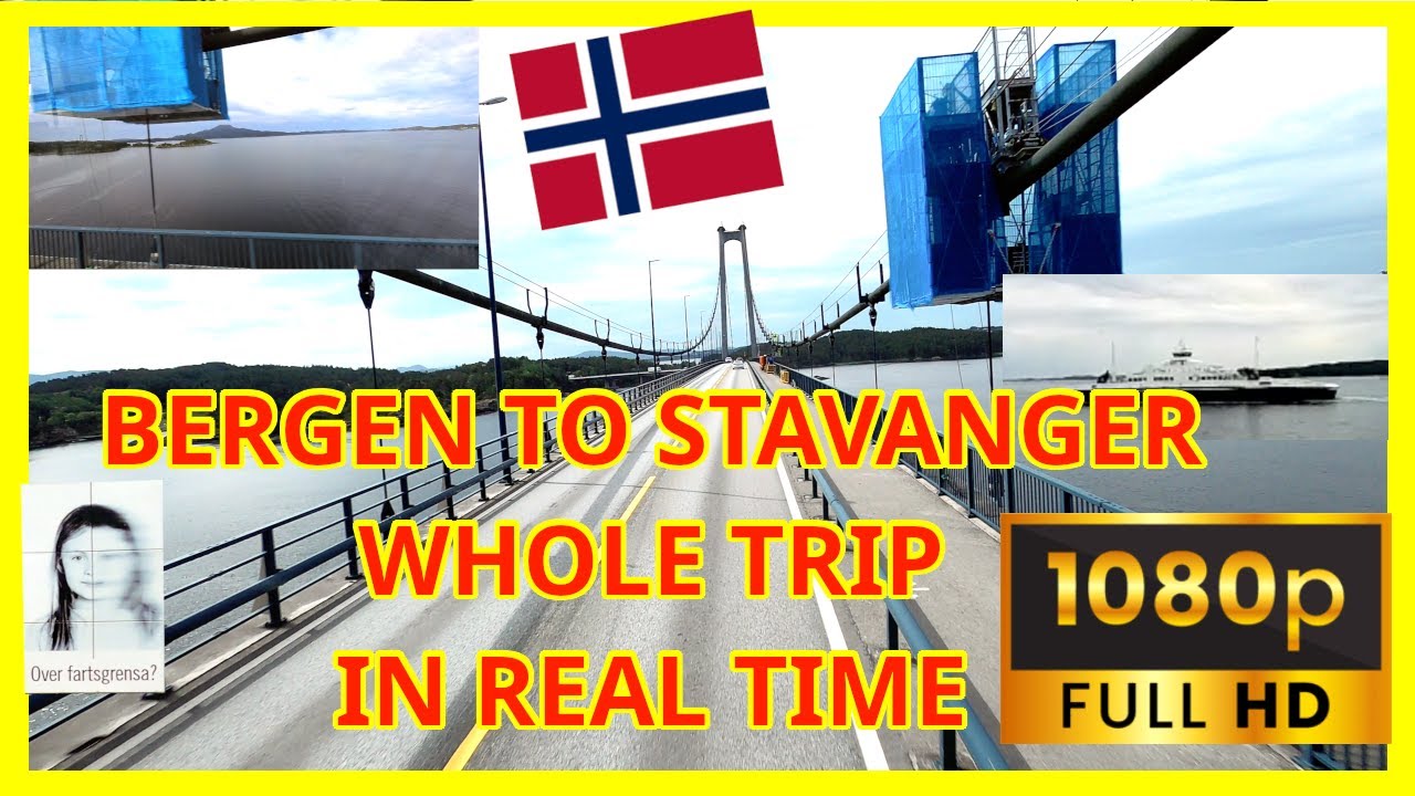 Bergen to Stavanger by Panoramic Bus - in Real Time