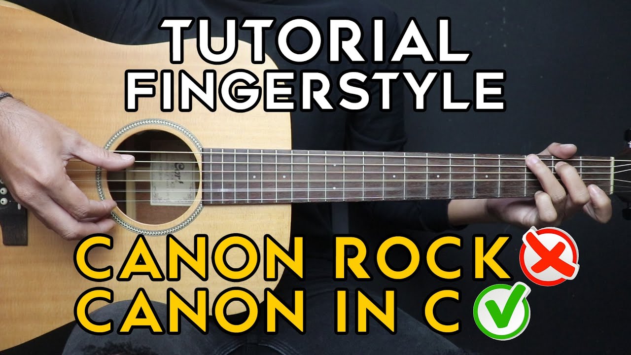 (TUTORIAL GITAR) CANON IN C - CANON ROCK AKUSTIK GAMPANG