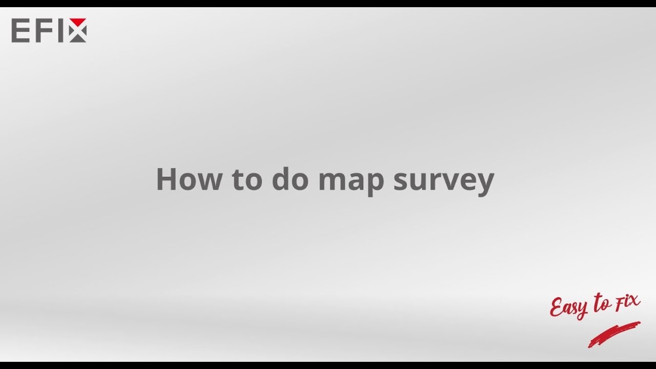 How to do a map survey with EFIX eField