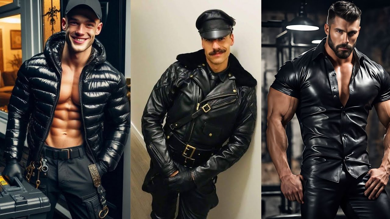 "Men’s Ultimate Leather & Latex Fashion: Daring Jackets, Glossy Pants & Next-Level Styles!"