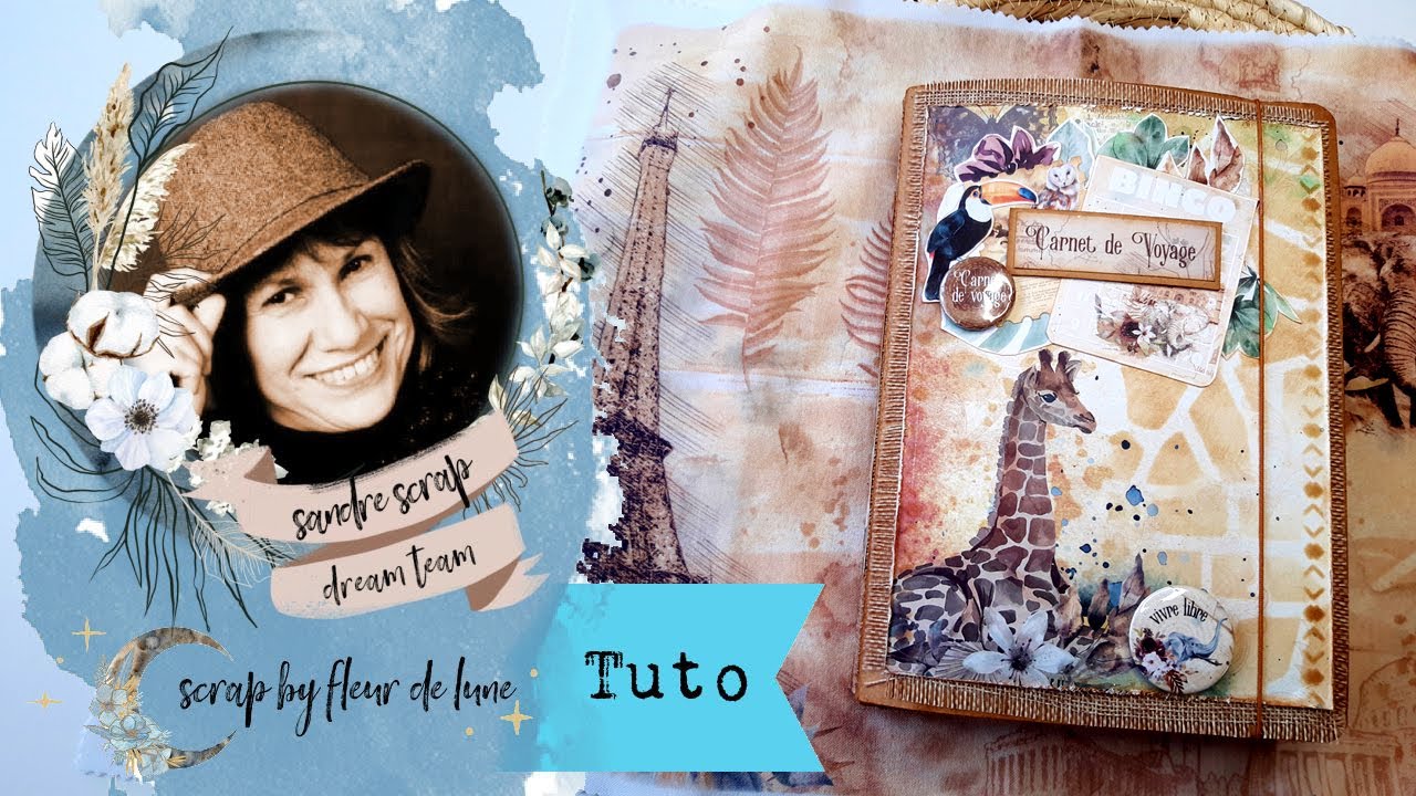 Tuto pochette A5 mini album junk ' carnet de voyage '