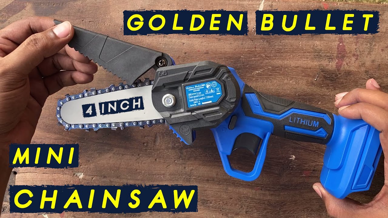 मिनि चैनसॉ  | Golden Bullet 4-inch Battery Operated Mini Chainsaw