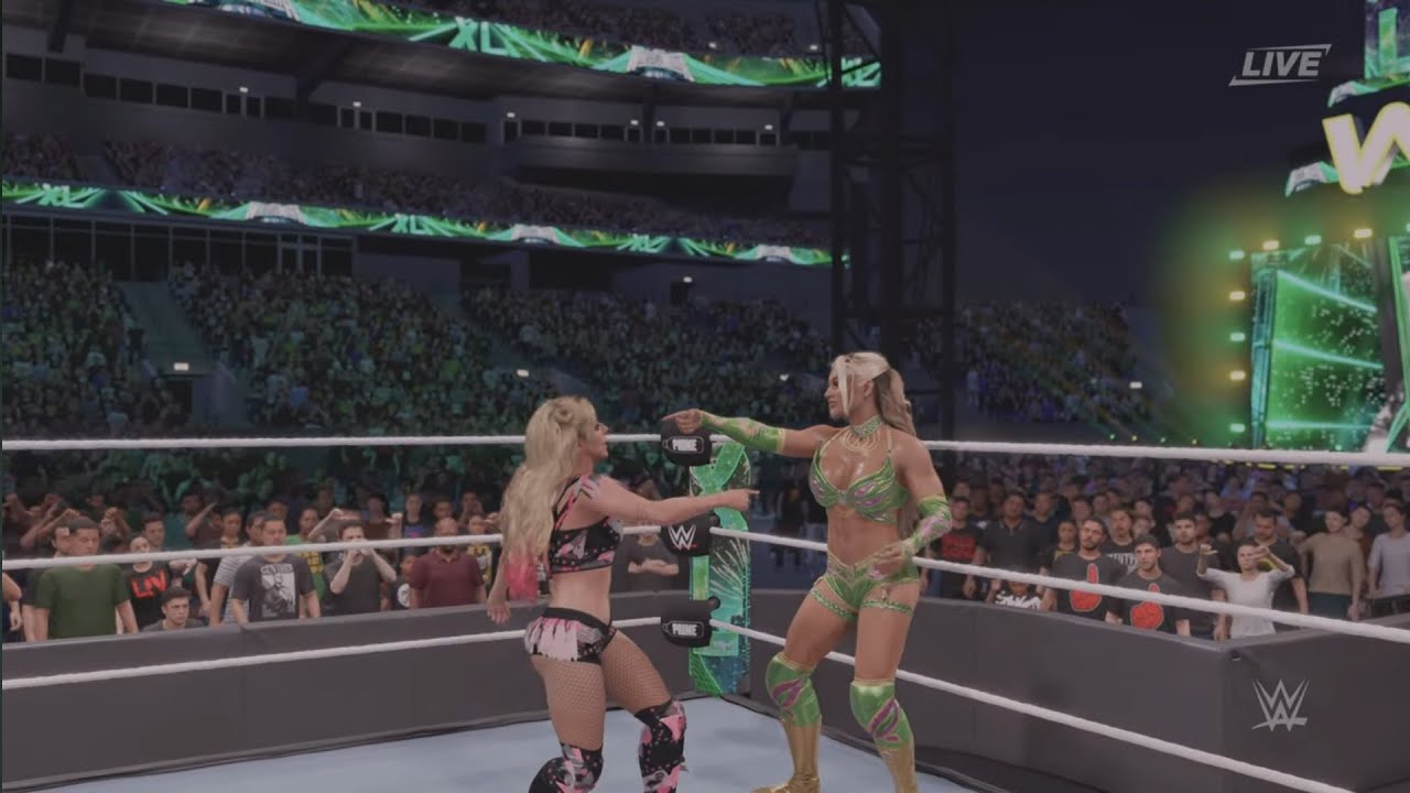 WWE 2K25 ps5 Undertaker vs Tiffany Stratton & Alexa Bliss
