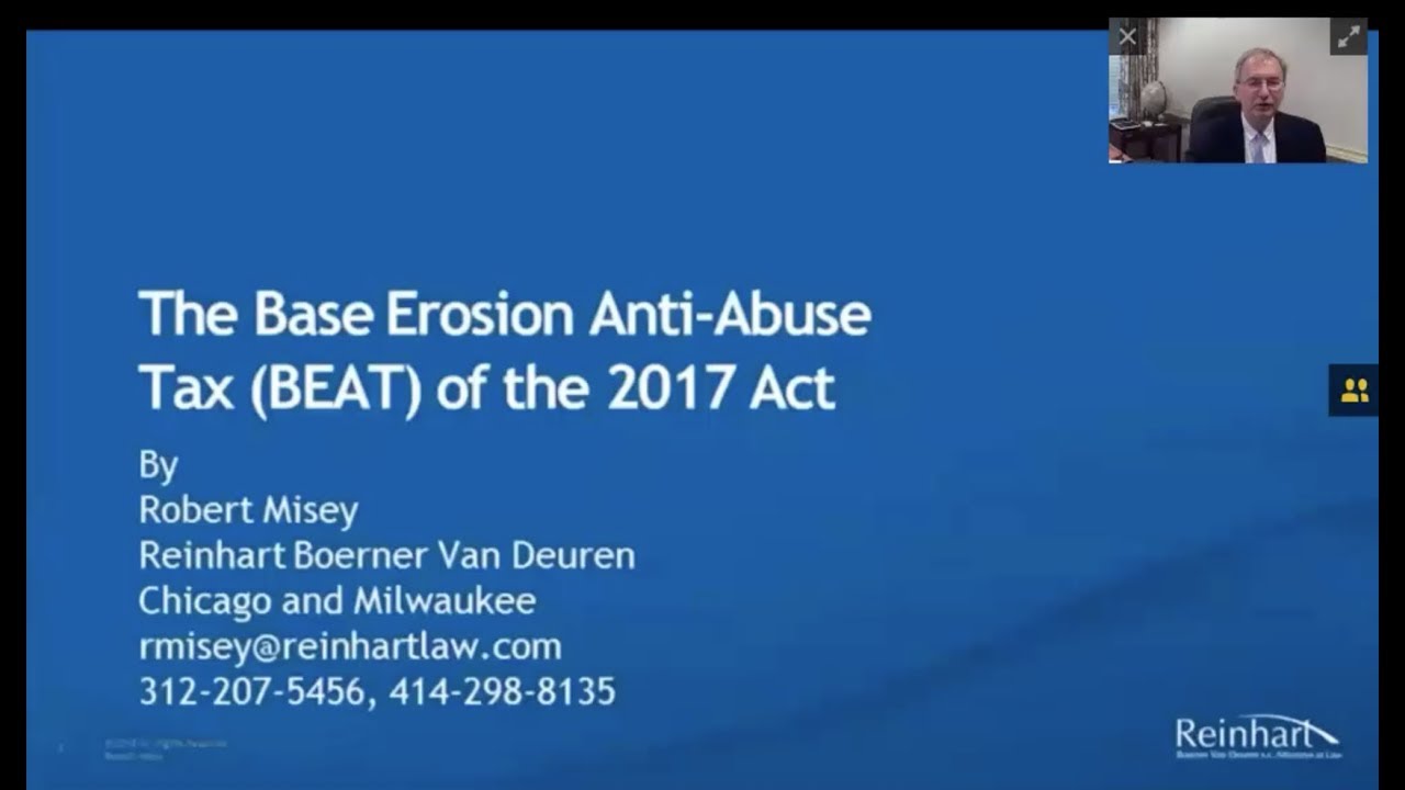 The Base Erosion Anti-Abuse Tax (BEAT) of the 2017 Act