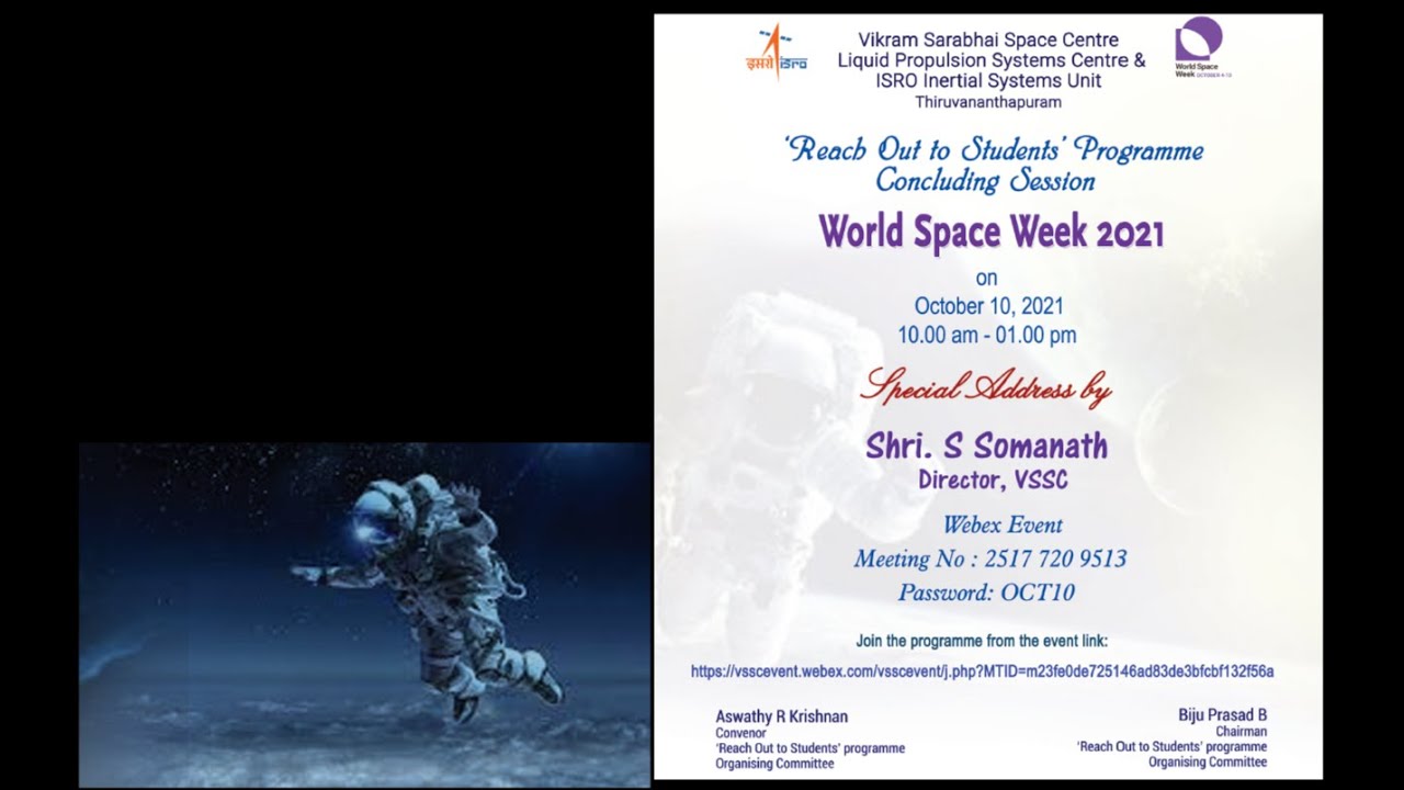 World Space Week 2021 - Reach out Concluding session